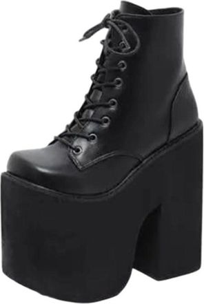 Generic Womens Stage Performance Boots 17cm High Heel Platform Nightclub Plus Size Shoes