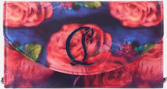 Christian Louboutin Loubi54 floral satin crêpe clutch