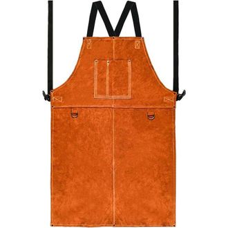 OEM Delantal De Soldadura, Delantal De Trabajo De Cuero Para Hombre, Delantal De Cocina Multifuncional De 61 X 91 Cm (24 X 36)