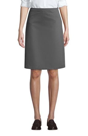 Lands End School Uniform Young Blend Chino Skort Top of Knee in Arctic Gray at Nordstrom, Size 10