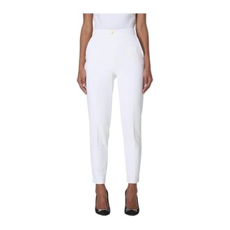 Elisabetta Franchi Dames, Broeken, Wit, Maat: L