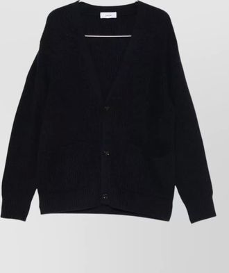Lardini wool cashmere v-neck knitted cardigan