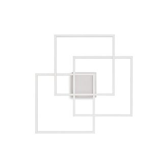 Netlighting Frame Square Integrated LED Semi Flush Ceiling Light White 2700K