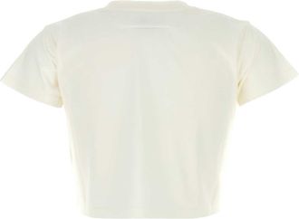 Maison Margiela Womens White Cotton T-Shirt 101 Exterior Exterior: T-shirts And Polos