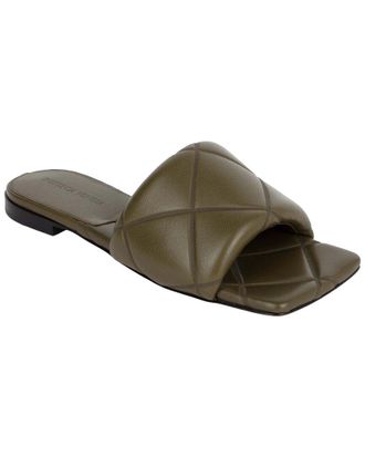 Bottega Veneta Womens Lambskin Rubber Lido Slide (Authentic Pre-Loved)