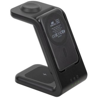 Rivacase Rivacase VA4917 Caricabatterie Wireless 3in1 MagSafe per iPhone Apple Watch AirPods Nero
