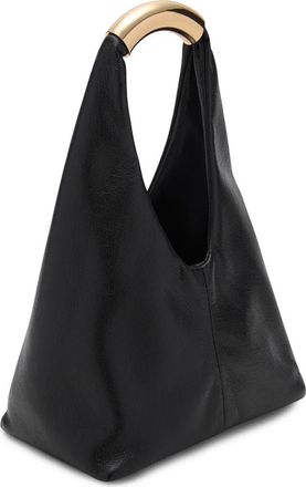 Mango Faux Leather Top Handle Bag in Black at Nordstrom