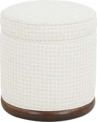 Safavieh Couture Fiorelli Round Boucle Ottoman