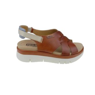 Pikolinos Bruine damessandaal - Palma stijl - Dames - Sandalen - Bruin - 42 EU - Leer - Schoenen