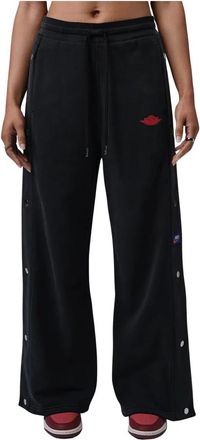Nike Jordan Flight Fleece French Terry Snap Pants - Dames - Sport - Zwart - Maat: XL Fleece