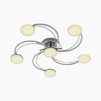 Lindby L&aacute;mpara De Techo Led rouven En Plateado Metal - Lindby