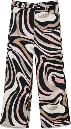 Pucci Pantaloni dritti con stampa Marmo - Nero