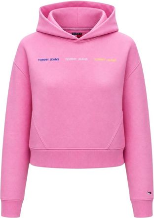 Tommy Jeans Dw 0Dw 22906 - Dames - Hoodies - Roze - M - Katoen - Hoodies & sweatvesten