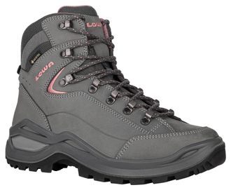 Lowa Wanderschuh LOWA RENEGADE EVO GTX MID WS, Damen, Gr. 37, grau (graphit, rose), Leder, Schuhe Wanderschuh, wasserdicht, winddicht,atmungsaktiv dank GOR