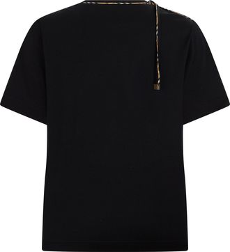 Burberry Womens T-Shirt Short-Sleeve Cotton Black T-Shirts & Jerseys