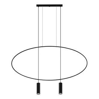 Sollux Lighting Minimalistic Pendant Lamp 170x131x6cm 2xLight in Black | Size: 170 x 131 x 6 cm