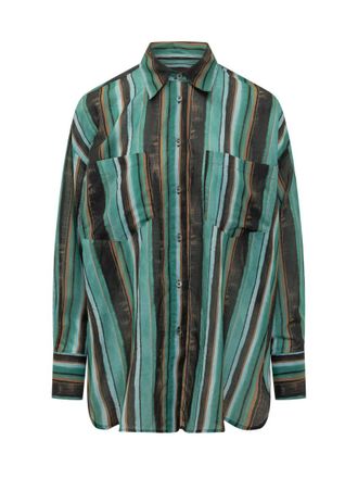 Pinko Multicolor Loose Stripes Shirt
