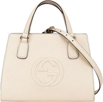 Gucci Pre-owned Handbags, female, White, Size: ONE SIZE Pre-owned Satchel