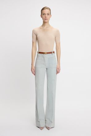 Victoria Beckham Alina High Waisted Jean In Light Azul 24