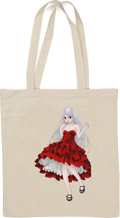 Generic Hot anime vampire girl babe art Natural Cotton Tote Bag White