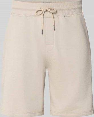 HUGO BOSS Sweatshorts mit Tunnelzug aus reiner Baumwolle in Beige, Gr&ouml;&szlig;e XXL