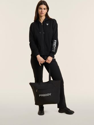 Freddy Borsa shopper in nylon con zip e logo FREDDY gommato