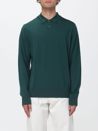 Paul Smith Polo in maglia a maniche lunghe in pura lana merino