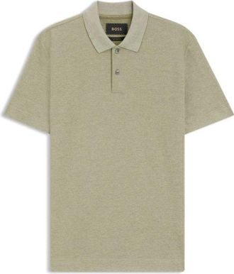 BOSS Regular-fit polo shirt in cotton and silk