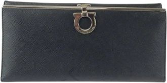 Ferragamo Pre-owned Wallets, female, Black, Size: ONE SIZE Pre-owned Long wallet (bi-fold)