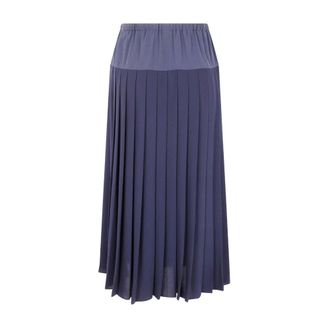 Aspesi Rokken, Dames, Blauw, S, Satijn, Satijnen Kokerrok