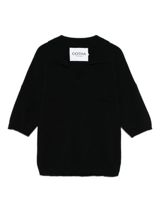 Gotha v-neck T-shirt - women - Fabric - L - Black