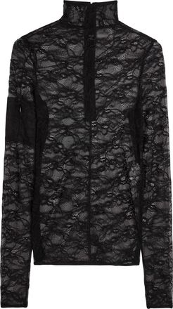 Courrèges Floral Guipure Lace top - Black - S (UK8-10 / S)