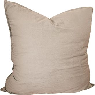 Anaya with Love Stonewashed Cotton Percale Pillow Cover Only in Euro Rustic Beige at Nordstrom, Size 26X26