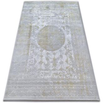 RugsX Rugsx - Alfombra Acr&iacute;lica Valencia 2328 Ornament Gris Claro/color Mostaza Grey 80x150 Cm