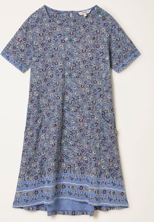 Fat Face FatFace Simone Blue Vintage Ditsy Regular Jersey Dress