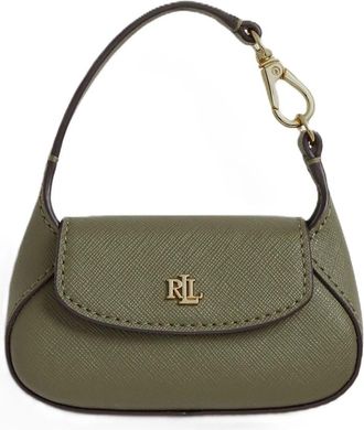 Ralph Lauren Borsa a spalla media Schylar in pelle crosshatch - - Bags - Donna - Verde - ONE SIZE