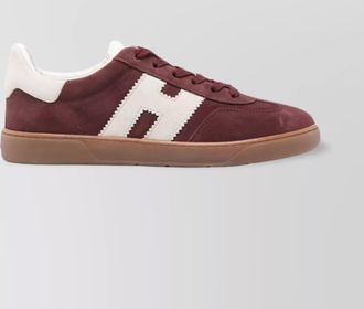 Hogan stylish leather sneakers suede finish