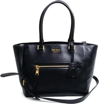 Prada Pre-owned Leather prada-bags - Dames - Vintage Shopper - Zwart - ONE Size - Leer - Vintage