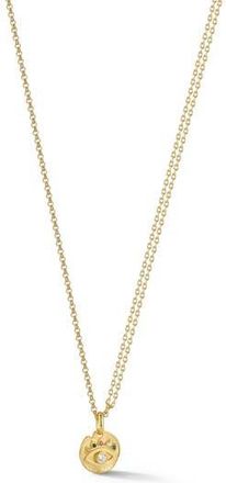 Sphera Milano 14K Gold Plated Sterling Silver Cubic Zirconia Evil Eye Pendant Necklace at Nordstrom Rack