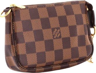 Louis Vuitton Brown Damier Ebene Pochette Accessoires Mini (Authentic Pre- Loved)