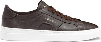 Santoni Double Buckle Sneakers - Heren - Sneakers - Bruin - 43 EU - Leer - Schoenen