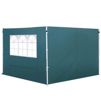 OUTSUNNY 3m x 2m Gazebo Replacement Side Panels - Green | TJ Hughes