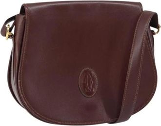 Cartier Pre-owned Cross Body Bags, female, Red, Size: ONE SIZE Pre-owned Leather Crossbody Bag