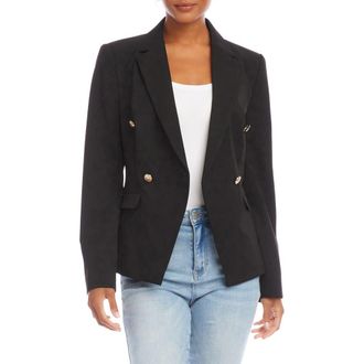 Karen Kane Double Breasted Blazer in Black at Nordstrom Rack, Size Large