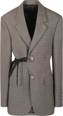 Balenciaga Jassen, Dames, Veelkleurig, S, Katoen, Wrap Tailored Jacket