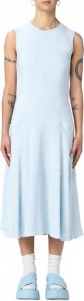 Marni Pre-Loved Sleeveless Midi Dress In Arctic