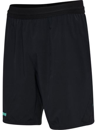 Hummel Trainingsshorts HUMMEL HMLBLAZE 2.0 TRAINING SHORTS, Damen, Gr. M (48/50), N-Gr, schwarz, pool blau, Obermaterial: 88% Polyester, 12% Elasthan, normal