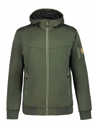 Icepeak Softshelljacke ICEPEAK H SOFTSHELLBLOUSON MERRYVILLE, Herren, Gr. 56, gr&uuml;n (schwarz olive), Obermaterial: 100% Polyester, Jacken Softshelljacke, f&uuml;r v