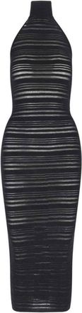 Andreadamo Ribbed Knit Midi Dress - Black