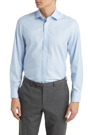 CHARLES TYRWHITT Non-Iron Twill Cutaway Slim Fit Shirt Single Cuff in Sky Blue at Nordstrom, Size 16.5